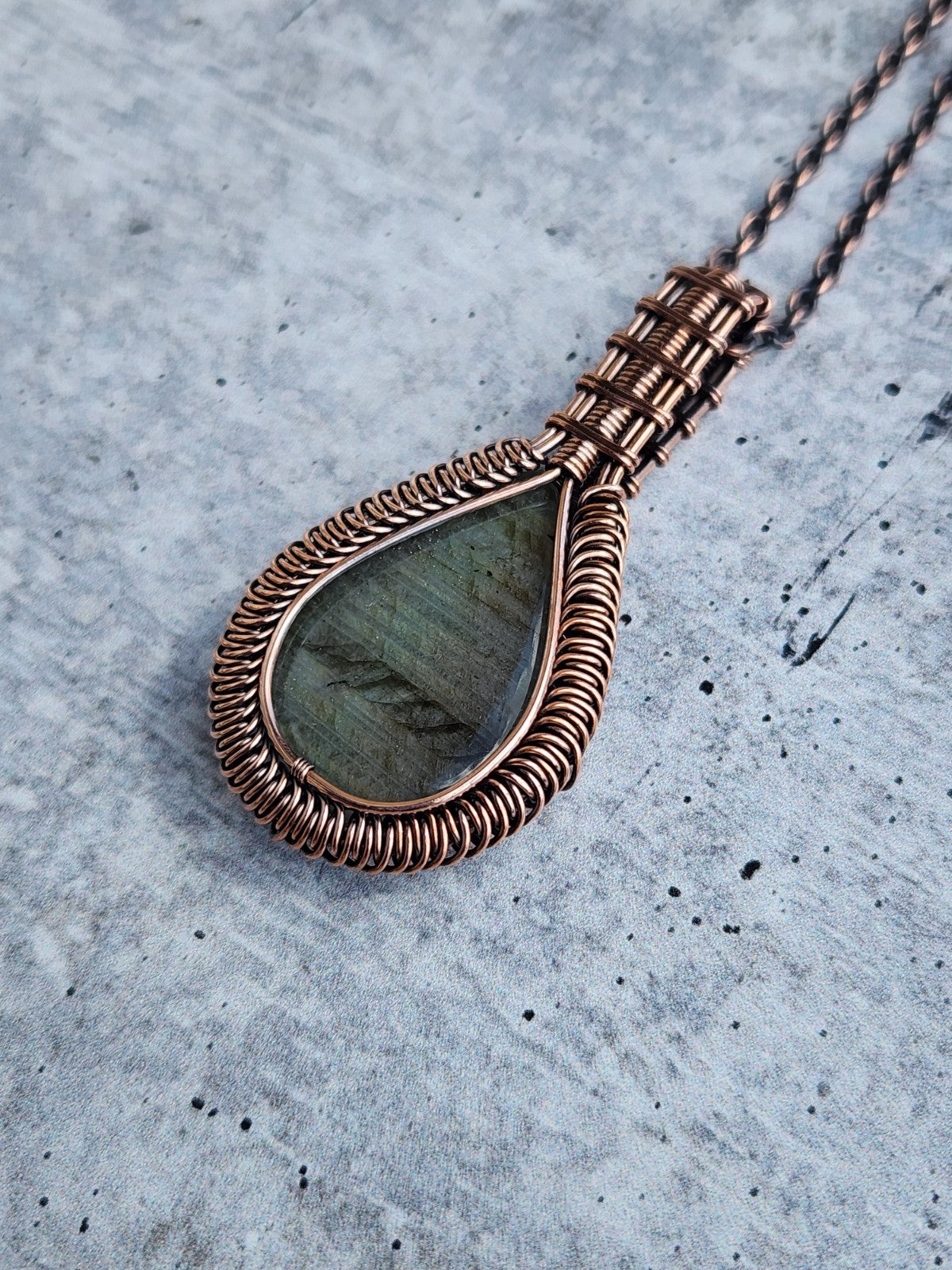 Rainbow Stripe Labradorite Talisman