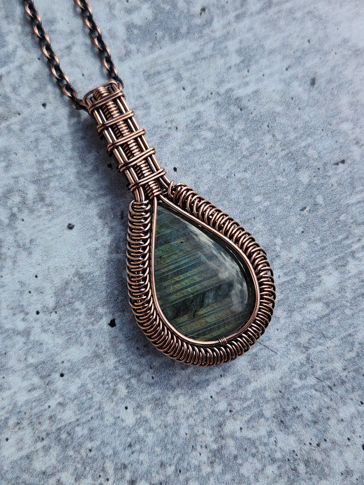 Rainbow Stripe Labradorite Talisman