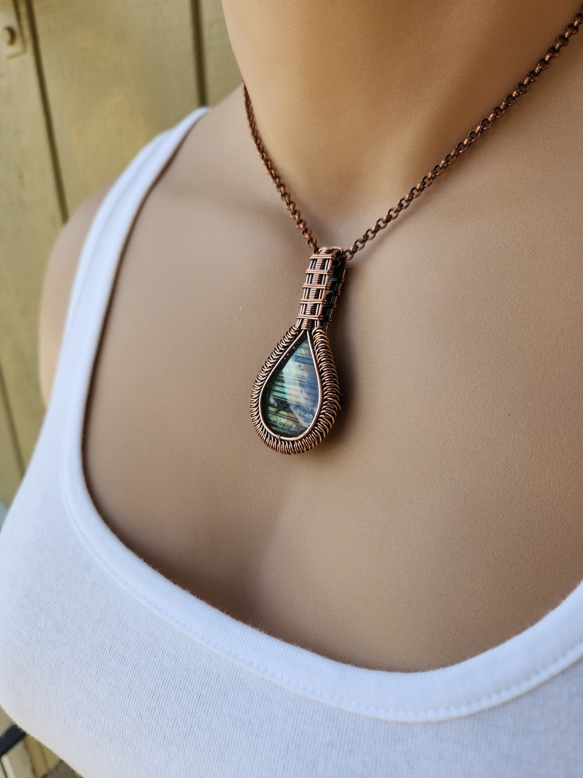 Rainbow Stripe Labradorite Talisman