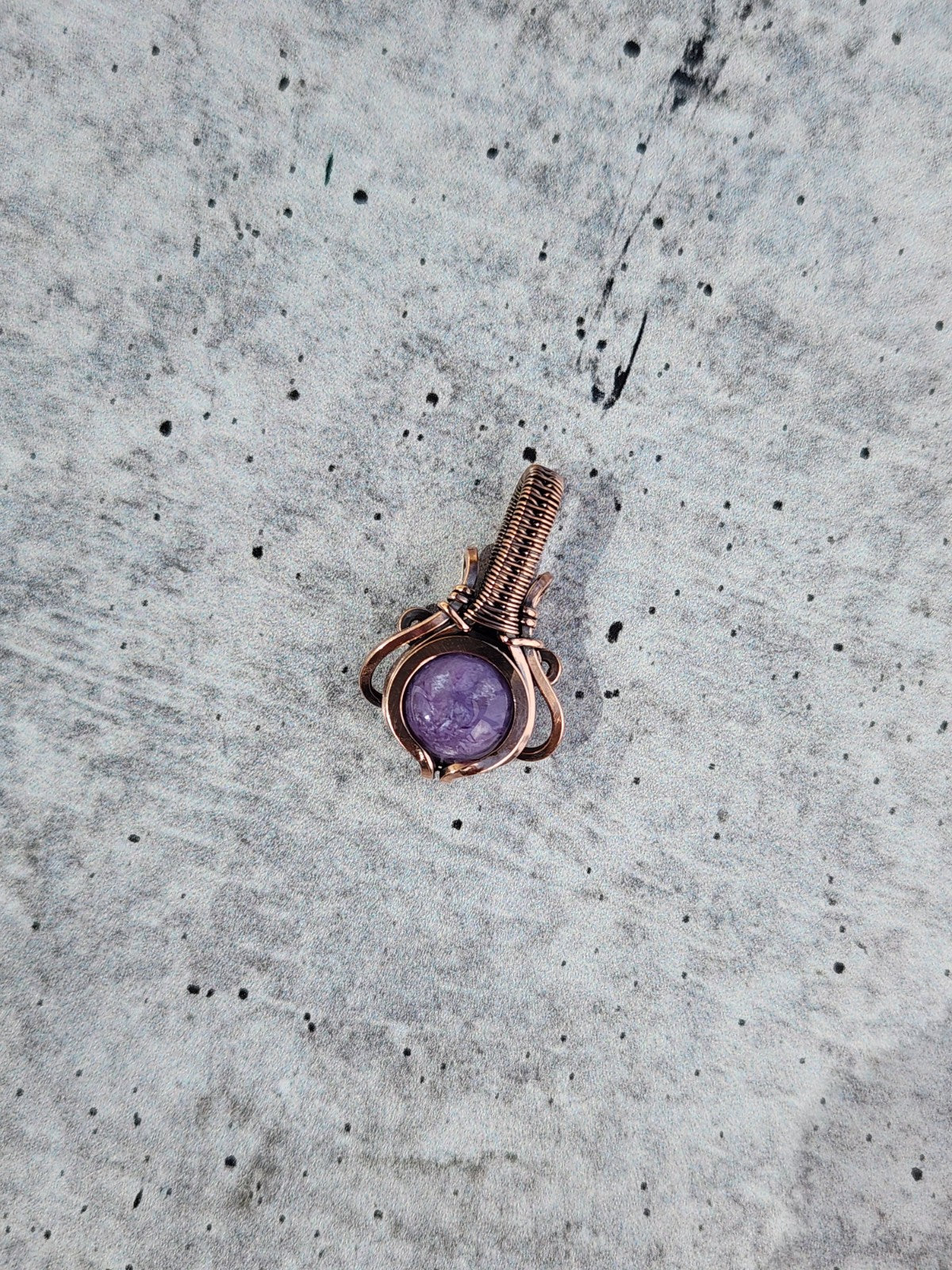 Charoite in Copper mini Pendant
