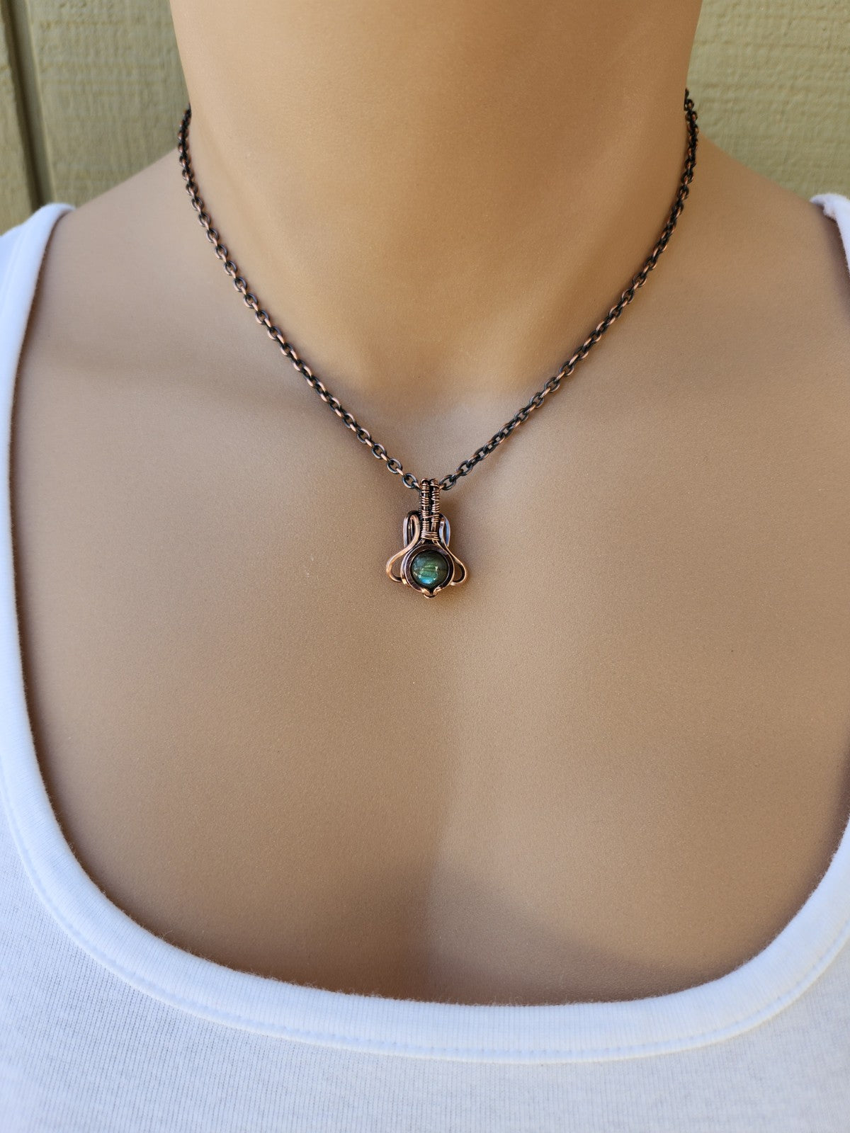 Labradorite in Solid Copper Mini
