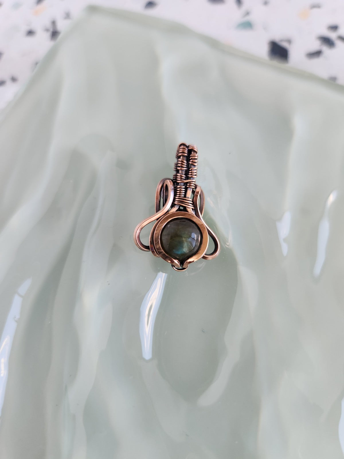 Labradorite in Solid Copper Mini