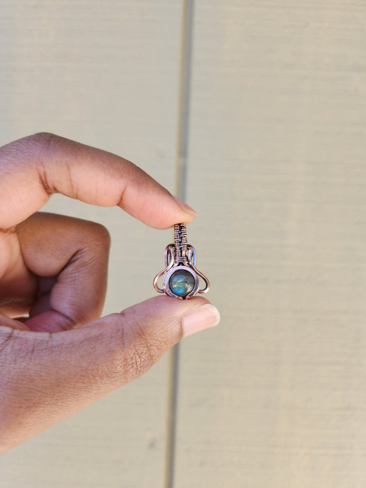 Labradorite in Solid Copper Mini