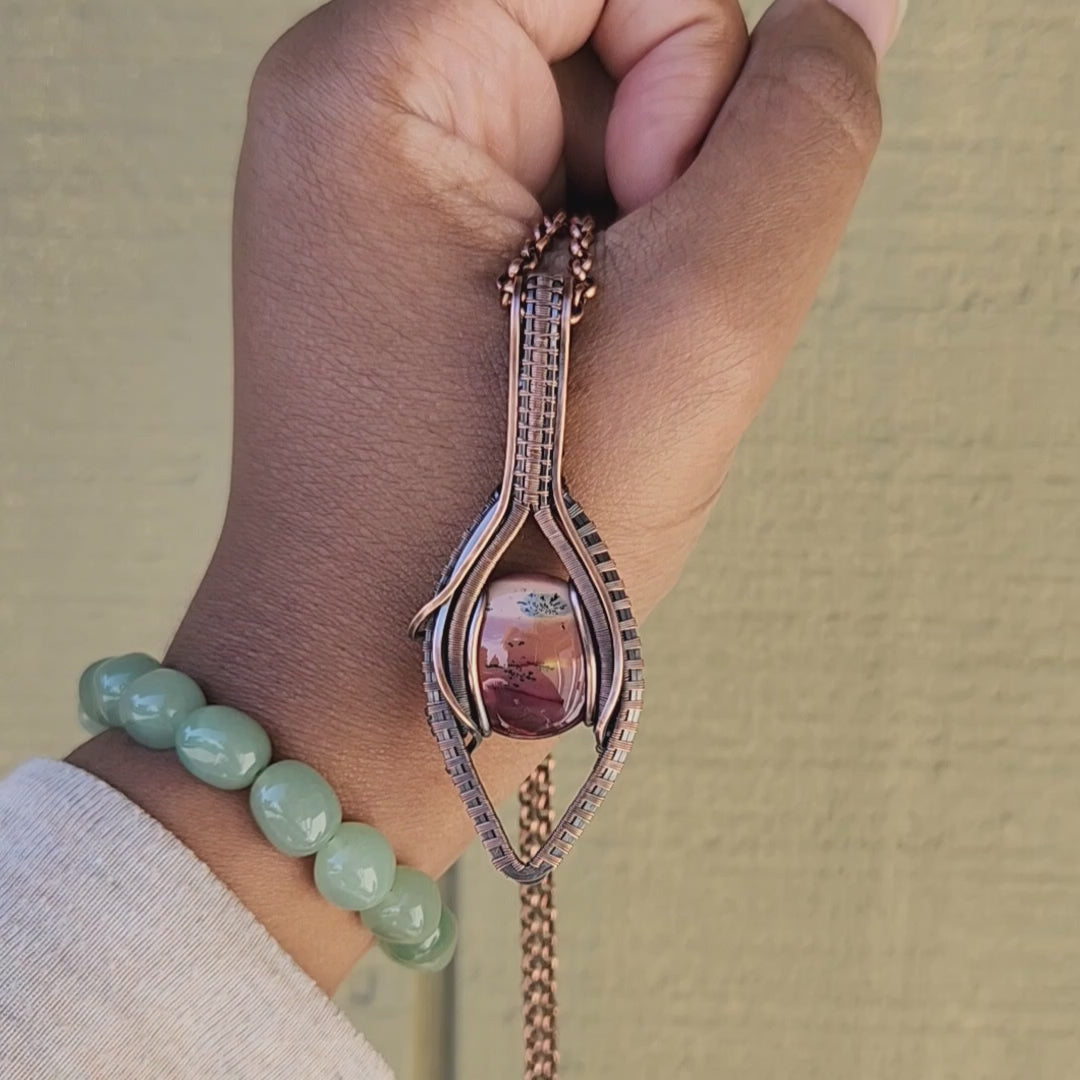 Load and play video in Gallery viewer, Mookaite Pendant