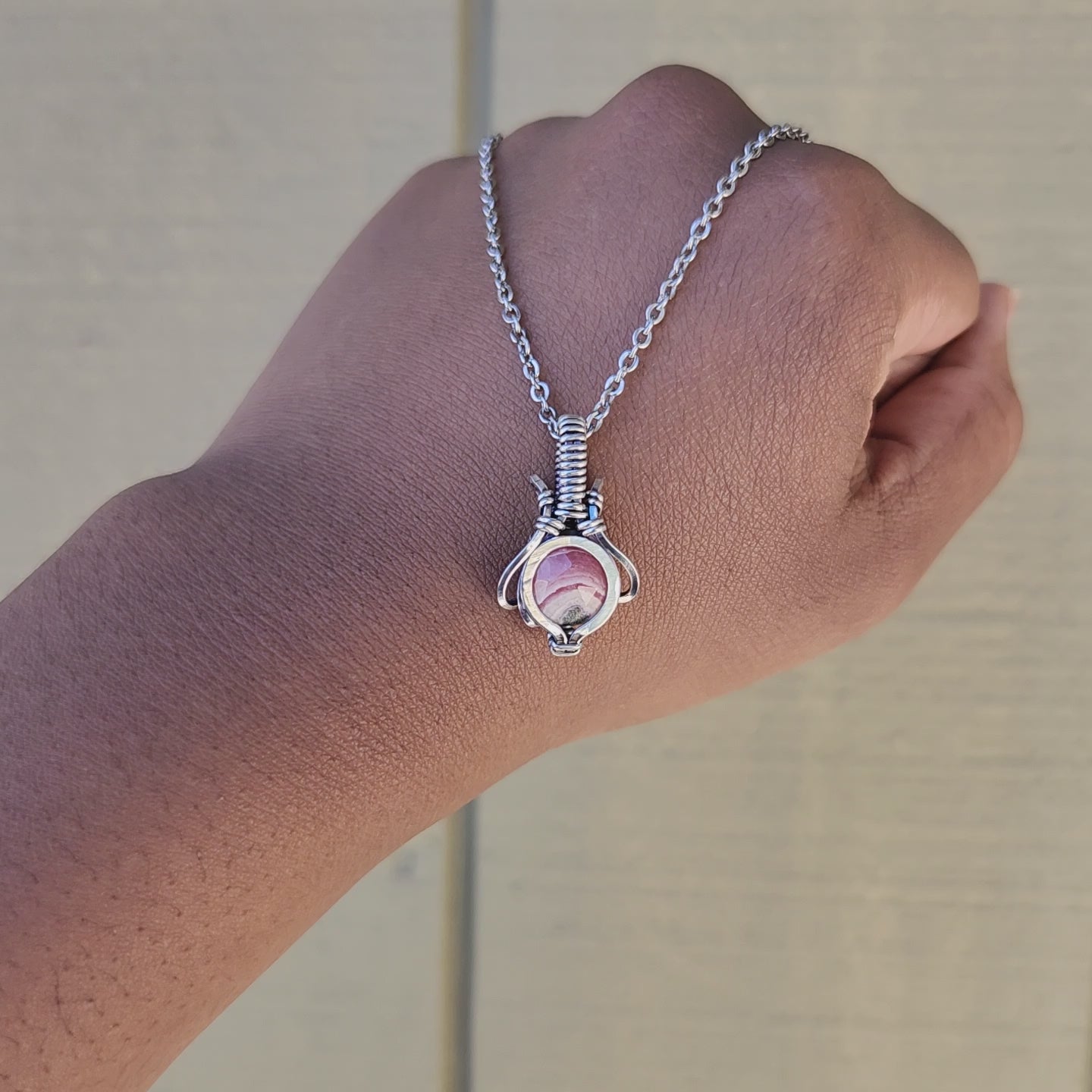 Load and play video in Gallery viewer, Rose Cut Rhodochrosite Mini