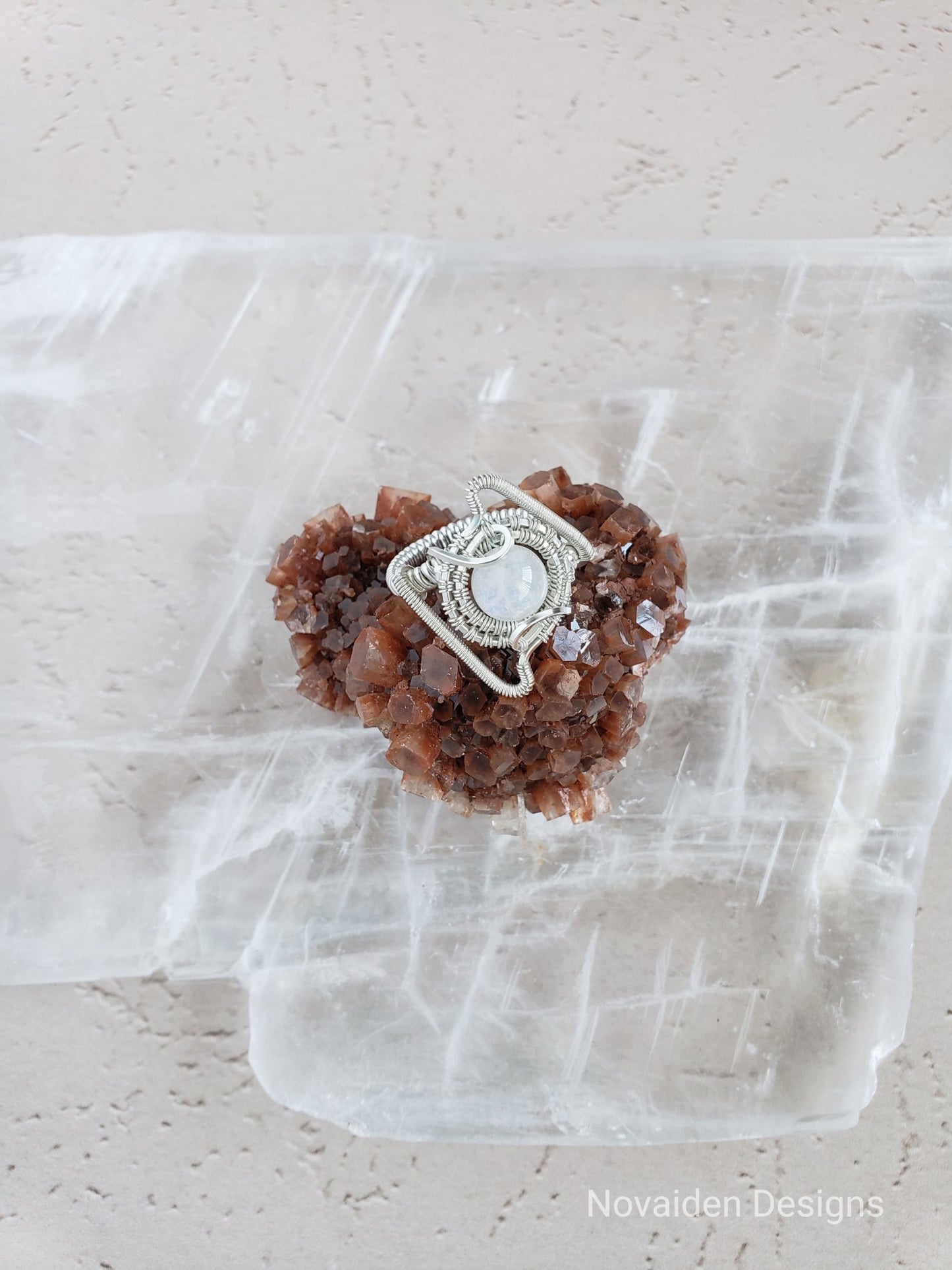 Rainbow Moonstone in Sterling Silver ring