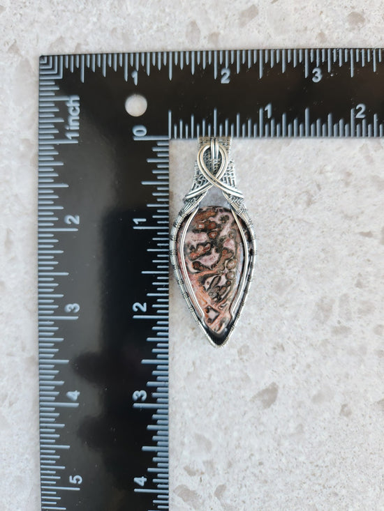 Leopard Skin Jasper in Silver Pendant