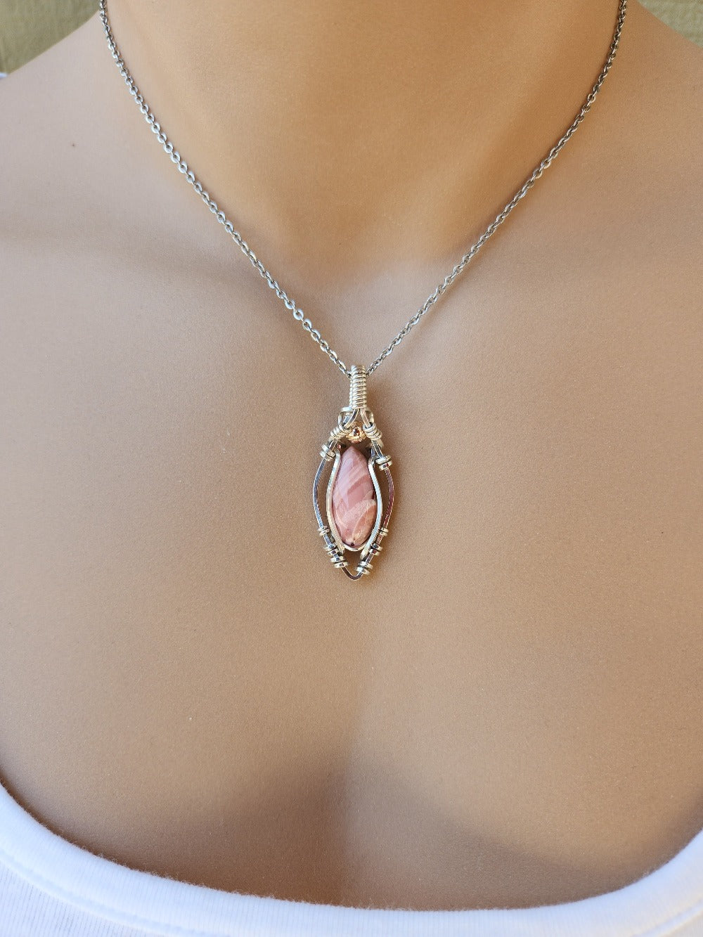 Load image into Gallery viewer, Pink Opal in Sterling Silver
