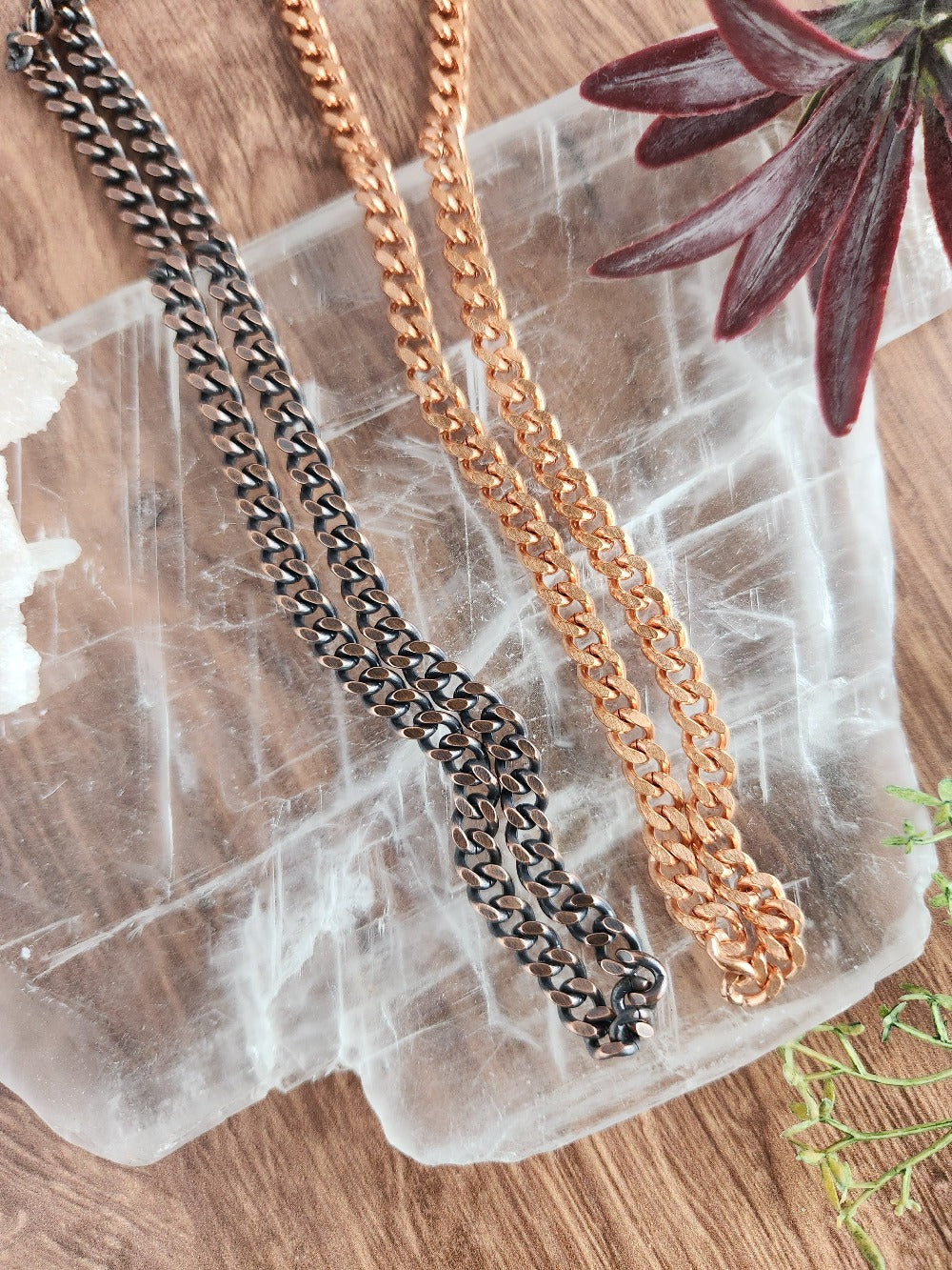 Copper Cuban Link Chain Necklace - Main Image