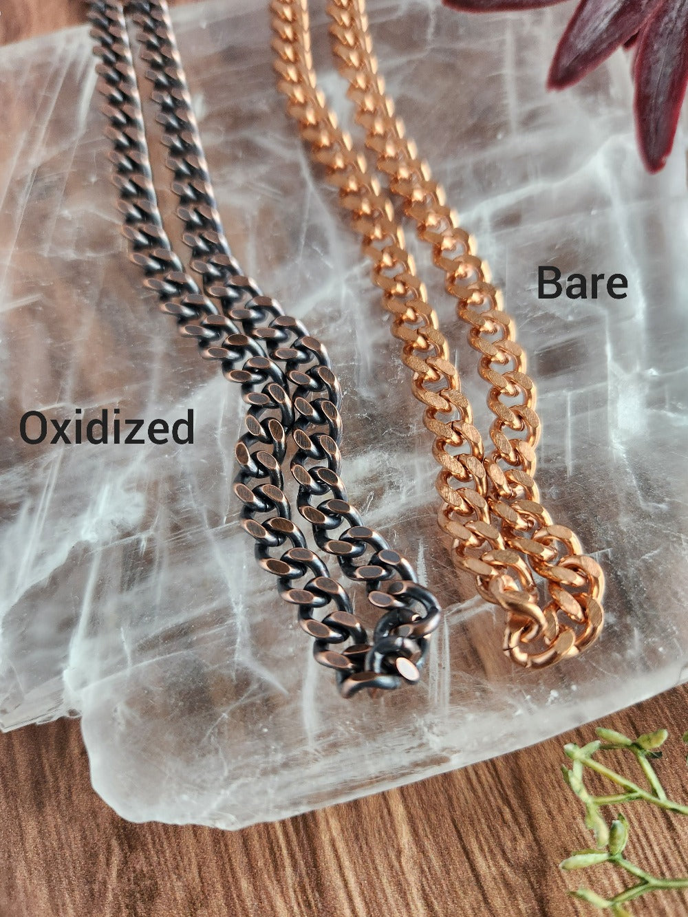 Copper Cuban Link Chain Necklace