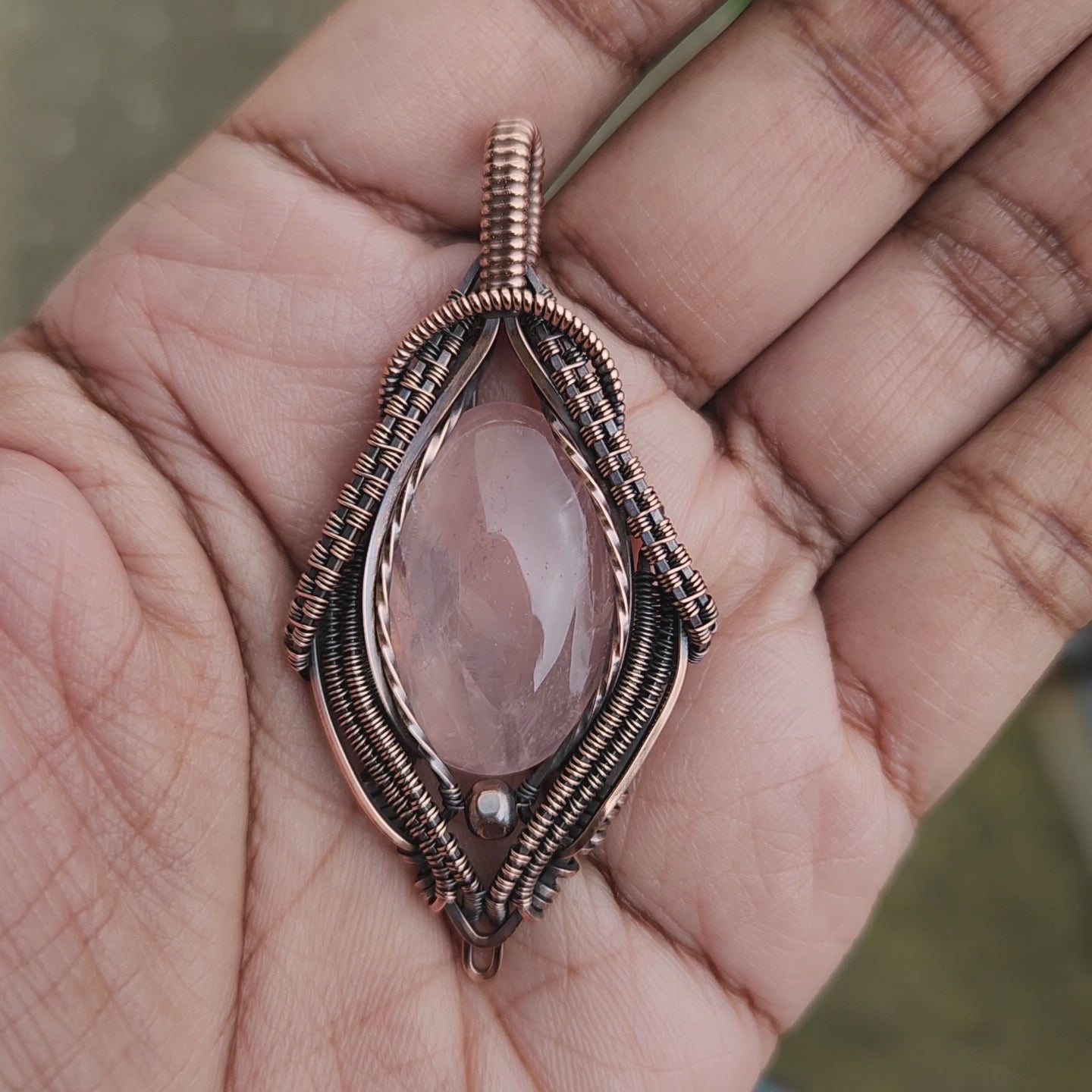 Load and play video in Gallery viewer, Rose Quartz Pendant
