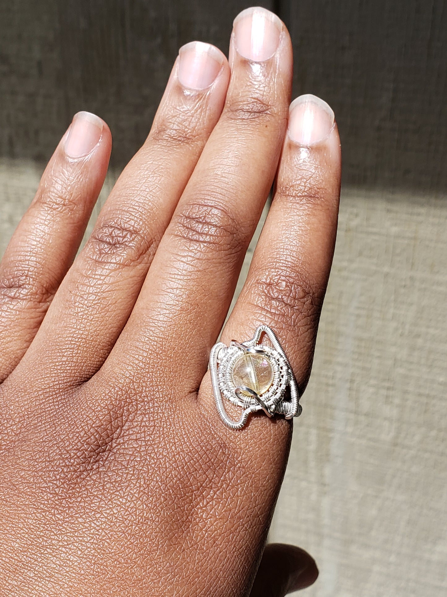 Natural Citrine in Sterling Silver ring