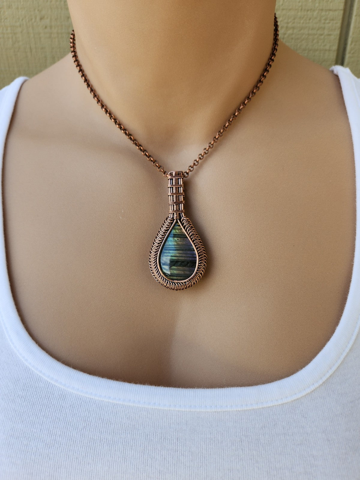 Rainbow Stripe Labradorite Talisman