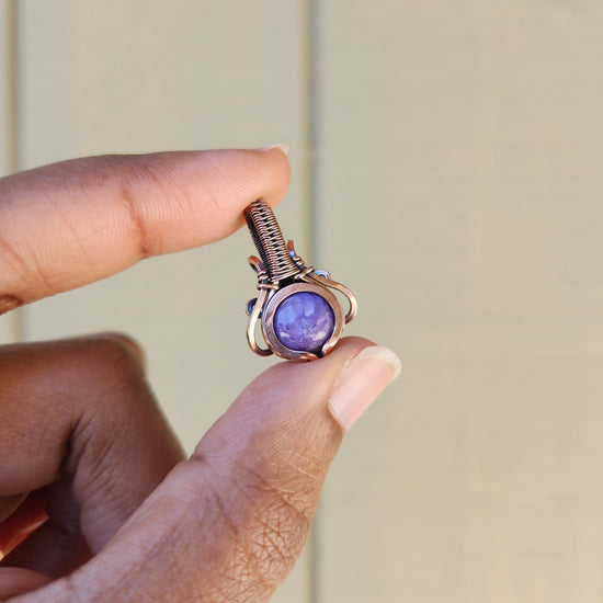 Charoite in Copper mini Pendant